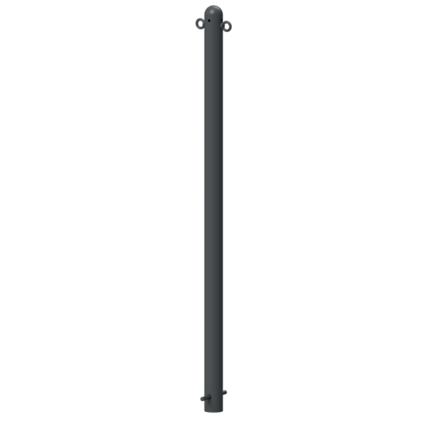 Dekorativ puller | Serie 468B | � 60 mm | fastmonteret, til indst�bning i beton med jordanker, total l�ngde ca. 1400 mm | uden l�s | med 2 �jer